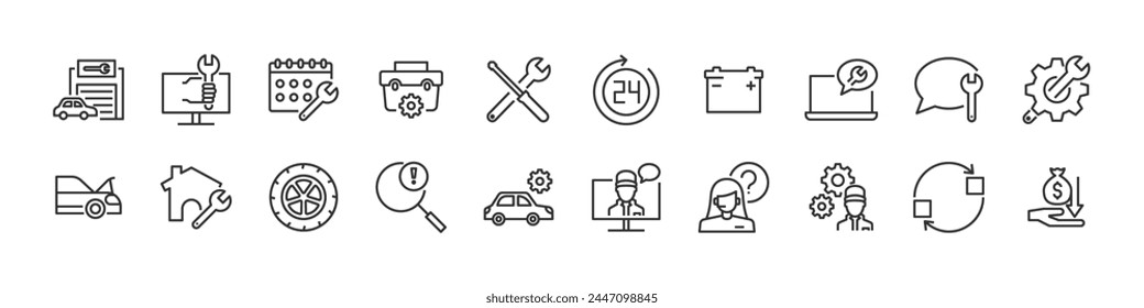 set of repair icon, maintainance, customer service