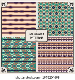 Set of repeating patterns with simple geometric motifs. surface patterns to decorate.