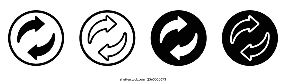 A set of replace, refresh icons. Transfer icon set. Exchange symbol. Transfer, swap, exchange, spin, flip concept. Circular. Arrow icon. recycling recurrence, renewal, Exchange. Update. Refresh icon. 