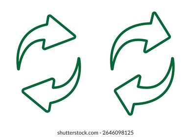 A set of replace, refresh icons. Transfer icon set. Exchange symbol. Transfer, swap, exchange, spin, flip concept. Circular. Arrow icon. recycling recurrence, renewal, Exchange. Update. Refresh icon