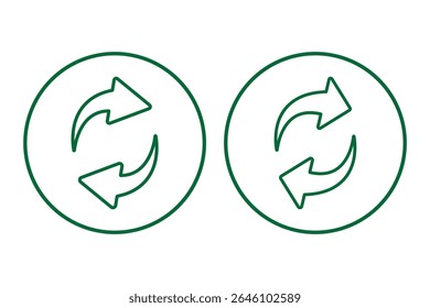 A set of replace, refresh icons. Transfer icon set. Exchange symbol. Transfer, swap, exchange, spin, flip concept. Circular. Arrow icon. recycling recurrence, renewal, Exchange. Update. Refresh icon.