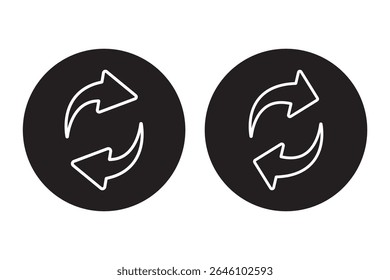 A set of replace, refresh icons. Transfer icon set. Exchange symbol. Transfer, swap, exchange, spin, flip concept. Circular. Arrow icon. recycling recurrence, renewal, Exchange. Update. Refresh icon.
