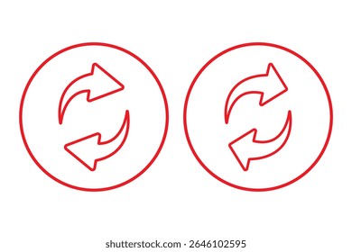 Um conjunto de ícones de substituição e atualização. Conjunto de ícones de transferência. Símbolo de troca. Conceito de transferência, troca, troca, rotação, inversão. Circular. Ícone de seta. reciclando recorrência, renovação, Exchange. Atualizar. Ícone Atualizar.