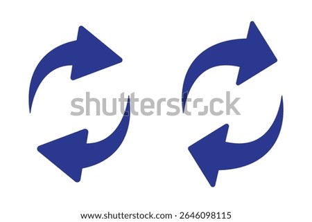 A set of replace, refresh icons. Transfer icon set. Exchange symbol. Transfer, swap, exchange, spin, flip concept. Circular. Arrow icon. recycling recurrence, renewal, Exchange. Update. Refresh icon