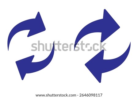 A set of replace, refresh icons. Transfer icon set. Exchange symbol. Transfer, swap, exchange, spin, flip concept. Circular. Arrow icon. recycling recurrence, renewal, Exchange. Update. Refresh icon