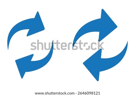 A set of replace, refresh icons. Transfer icon set. Exchange symbol. Transfer, swap, exchange, spin, flip concept. Circular. Arrow icon. recycling recurrence, renewal, Exchange. Update. Refresh icon