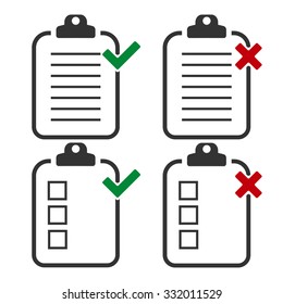 Set of reporting icons - vector illustration