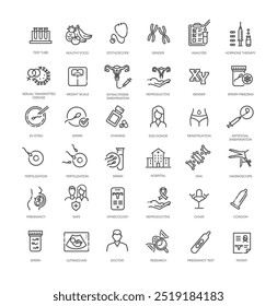 Set of reproductive health icons