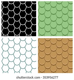 Set of Reptile skin seamless pattern, vector