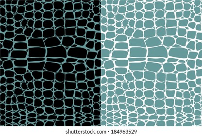 Set of reptile skin seamless patterns 