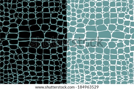 Set of reptile skin seamless patterns 