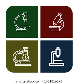 Set of researching icons such as Microscope , researching
