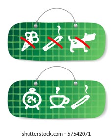 Set of resolving and forbidding signs