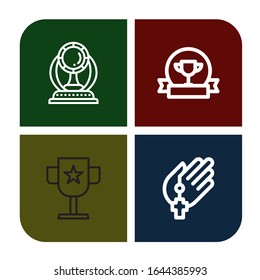 Conjunto de iconos de respeto. Tales como Premio, Oración, iconos de respeto
