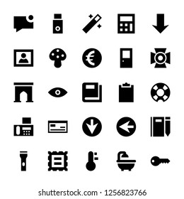 Set of responsive user interface icons in a solid vector style is right here to represent a huge variety of user interface visuals.  