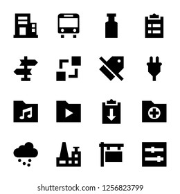 Set of responsive user interface icons in a solid vector style is right here to represent a huge variety of user interface visuals.  
