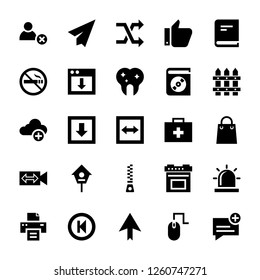 
Set of responsive user interface icons in a solid vector style is right here to represent a huge variety of user interface visuals.  