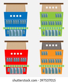 Set of restaurant building