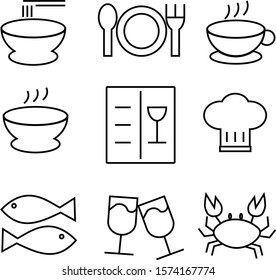
set for a restaurant with food