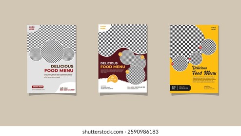 Set of Restaurant Food menu Flyer Design Template.