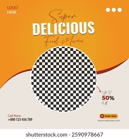 Set of Restaurant Food menu Social Media post Design Template.