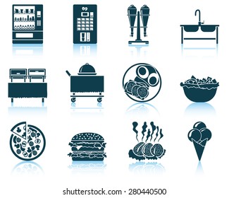 Set of restaurant icon. EPS 10 vector illustration without transparency.