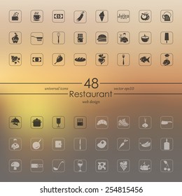Set of restaurant icons