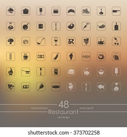 Set of restaurant icons