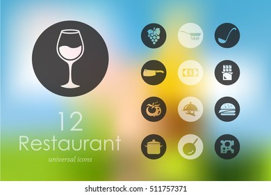 Set of restaurant icons