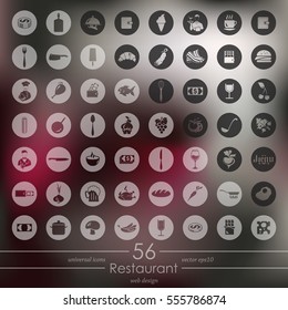 Set of restaurant icons