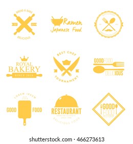 Set of Restaurant logo and badge vector illustration