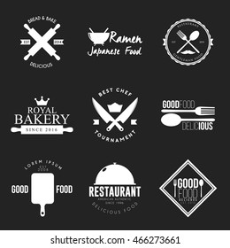 Set of Restaurant logo and badge vector illustration
