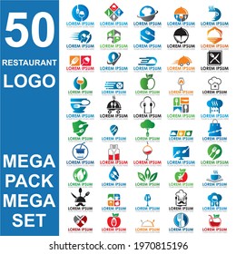 set of restaurant logo , set of food vector