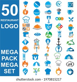 set of restaurant logo , set of food vector