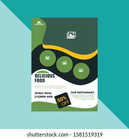 Set of restaurant menu, brochure, flyer design templates. Vector illustrations for food and drink marketing material, ads, natural products presentation templates, cover design.