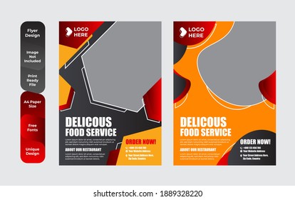 Set of restaurant menu and flyer design templates modern with colorful size A4 size. Vector illustrations for food and drink marketing material, ads, templates, cover design