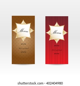 set of restaurant menu on a light background