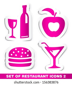 Set of Restaurant Paper Icons 2.