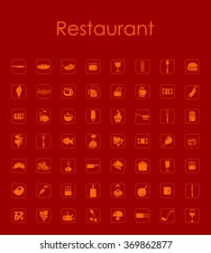 Set of restaurant simple icons