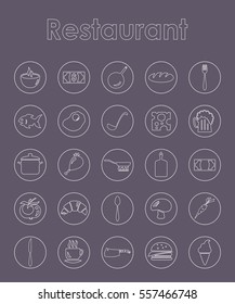 Set of restaurant simple icons