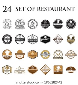 set of restaurant vector , set of food logo