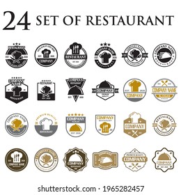 conjunto de vectores de restaurantes , conjunto de logotipo de alimentos