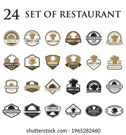 set of restaurant vector , set of food logo