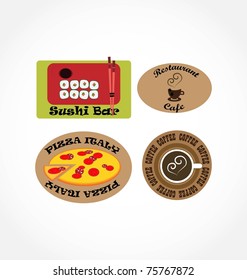 set of restaurants icons