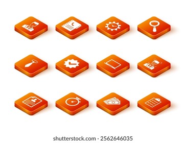 Set Resume, Stopwatch, Tie, Approved and check mark, Stacks paper money cash and Laptop icon. Vector