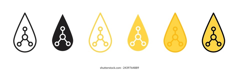 Set of Retinol Skincare Icons. Anti-Aging Formula Symbol. Beauty and Skincare Representation