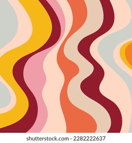 Set of retro 70s background, groovy hippe backgrounds