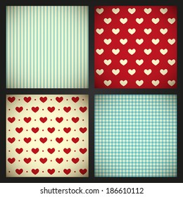 Set of retro abstract backgrounds