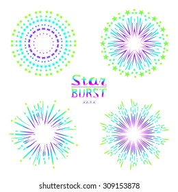 Set of retro abstract backgrounds art vector