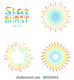 Set of retro abstract backgrounds art vector